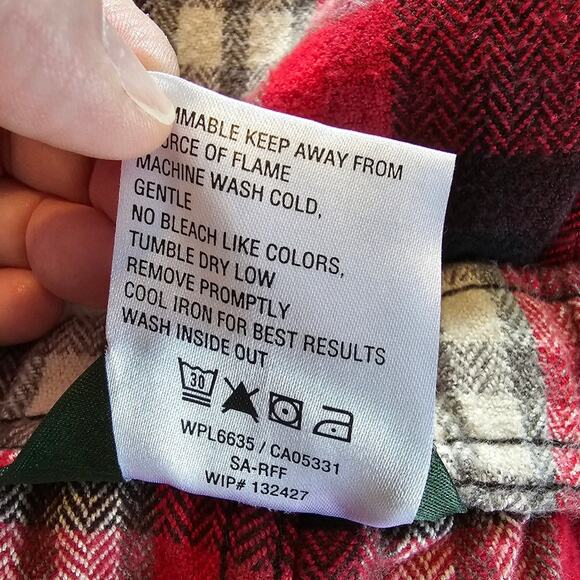 Woolrich Men's Red Plaid 100% Cotton Drawstring Lounge Flannel Pants Size XXL - Picture 12 of 13